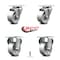 Service Caster 3 Inch Semi Steel Wheel Swivel Top Plate Caster Set with 2 Rigid SCC-20S314-SSS-2-R-2 - alternate 6